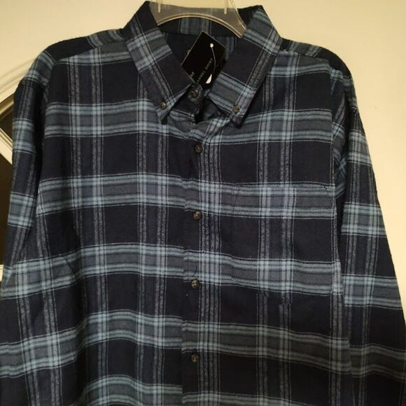 New Jackson Hole Blue Plaid Flannel Shirt Size Men's XL - Picture 2 of 2